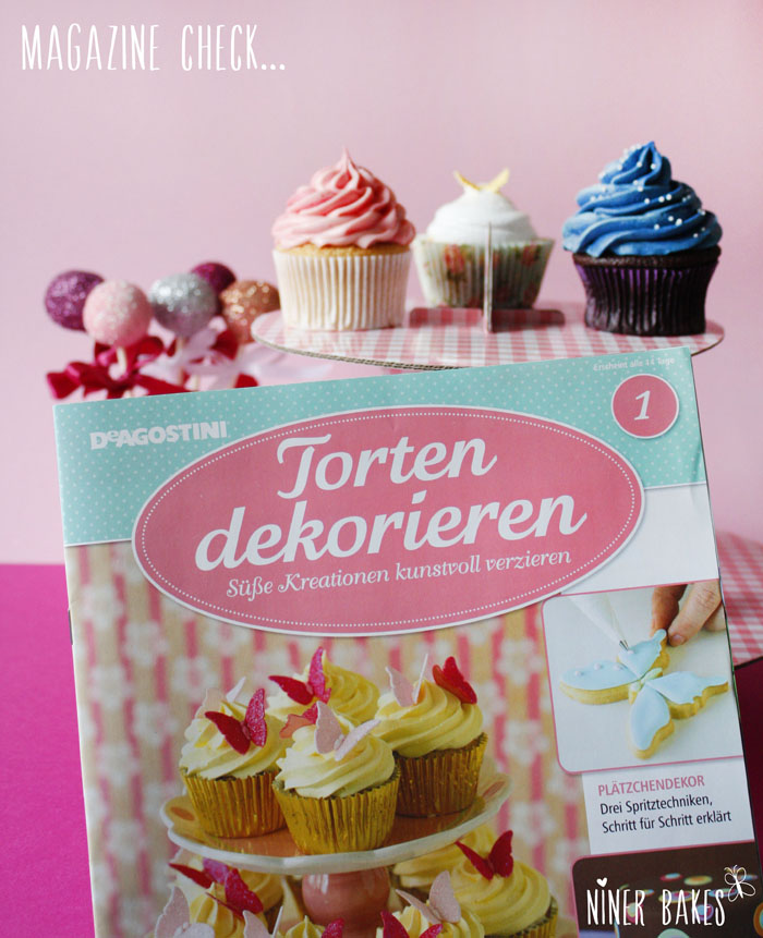 Torten Dekorieren - Magazin von DeAgostini - Test - Cupcake Ständer - Glitzer und Schmetterlings Ausstecher - niner bakes - cake decorating magazine
