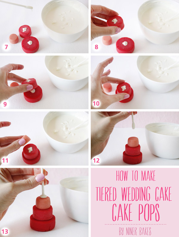 tutorial how to make wedding tiered cake pops by niner bakes
