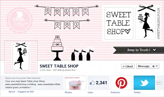 Sweet Table Shop Facebook Page