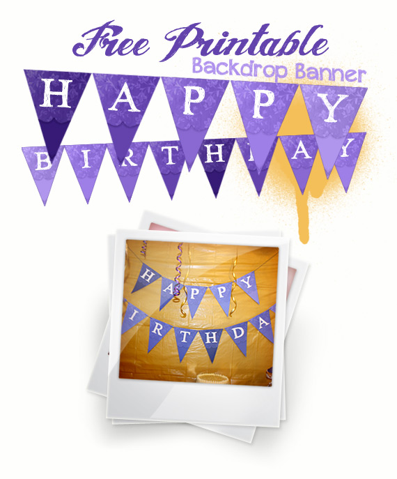 Free Printable - Birthday Banner Back Drop